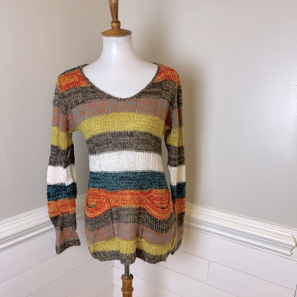 Ultra Flirt Sweaters - Ultra Flirt Variegated Striped Sweater XS FREE SHIP